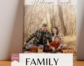 Family Photography Client Welcome Pricing Guide for Canva | Photographer Marketing Template | Editable Printable Book, Magazine, Brochure