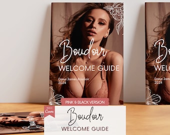 Boudoir Klient Welcome Guide Canva Template - Session, Shooting, Fotografen, Boudoir Brochure, Magazin, Preisliste, Marketing, Planer