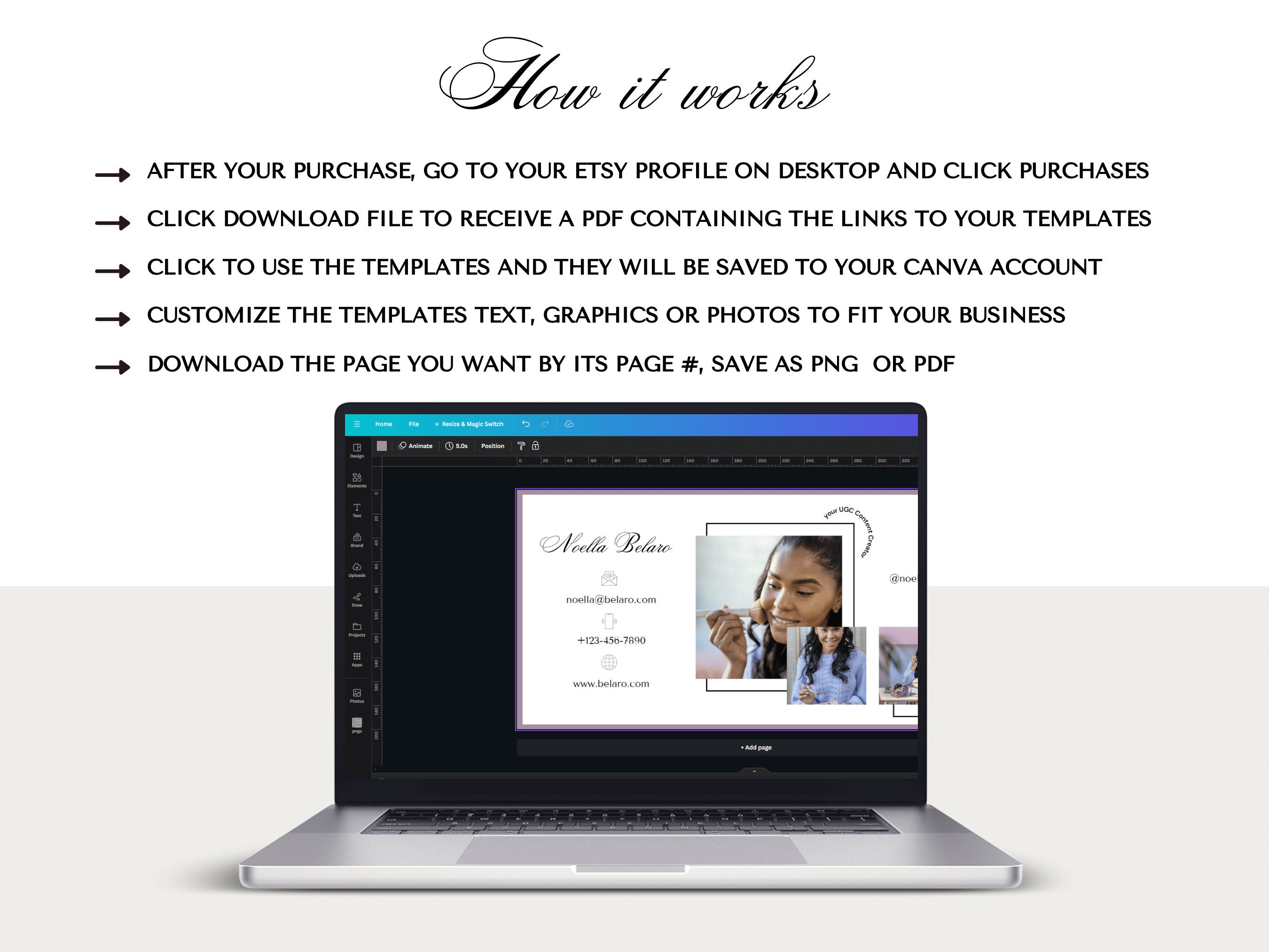 UGC Creator Brand Pitch Email Kit Templates for Canva UGC Pitch