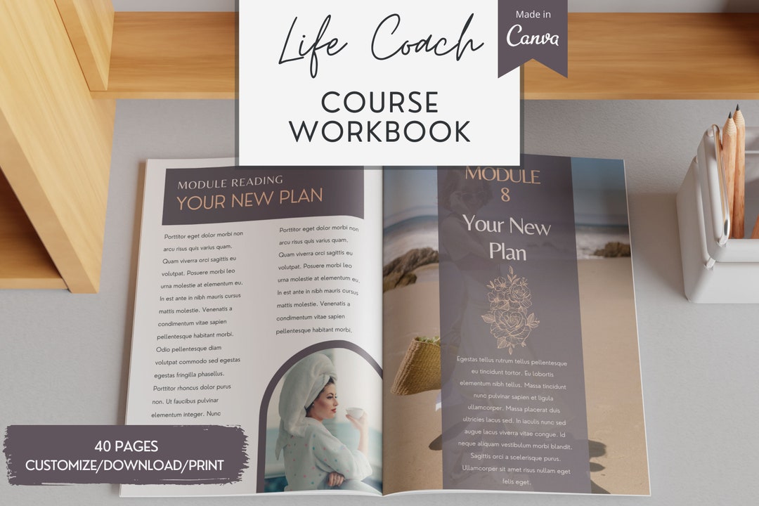 Life Coach Ebook Template Canva Workbook - Coaching Lead Magnet - for ...