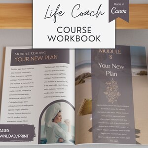 Life Coach Ebook Template Canva Workbook  - Coaching Lead Magnet - For Life Coaches, Self Love & Self Esteem Work Exercises 40 Pages