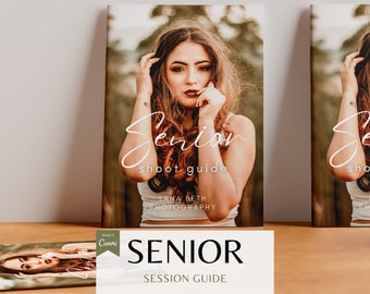 Senior Photography Welcome Guide Template for Canva - Grad Session, Marketing Brochure, Pricing Guide, Style Guide, Photographers