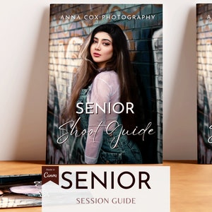 Canva Senior Photography Welcome Guide Template - Grad Session, Marketing Brochure, Pricing Guide, Style Guide, Photographers, Magazine