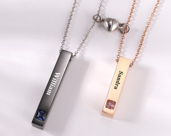 4 Sided Bar Necklace - Etsy UK