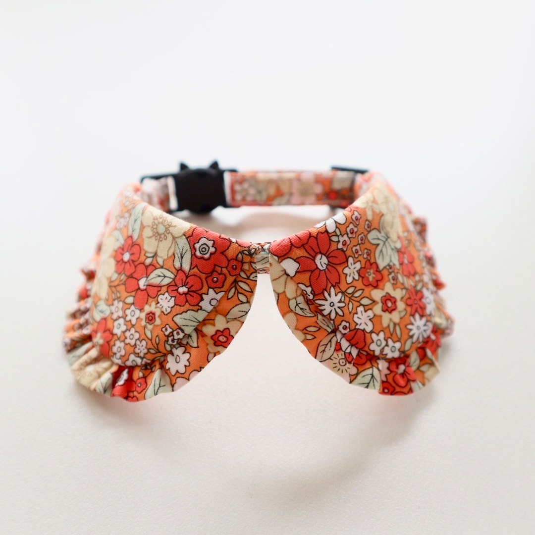 Cat Collar, Shirt Cat Collar, Floral Cat Collar, Tiny Flowers