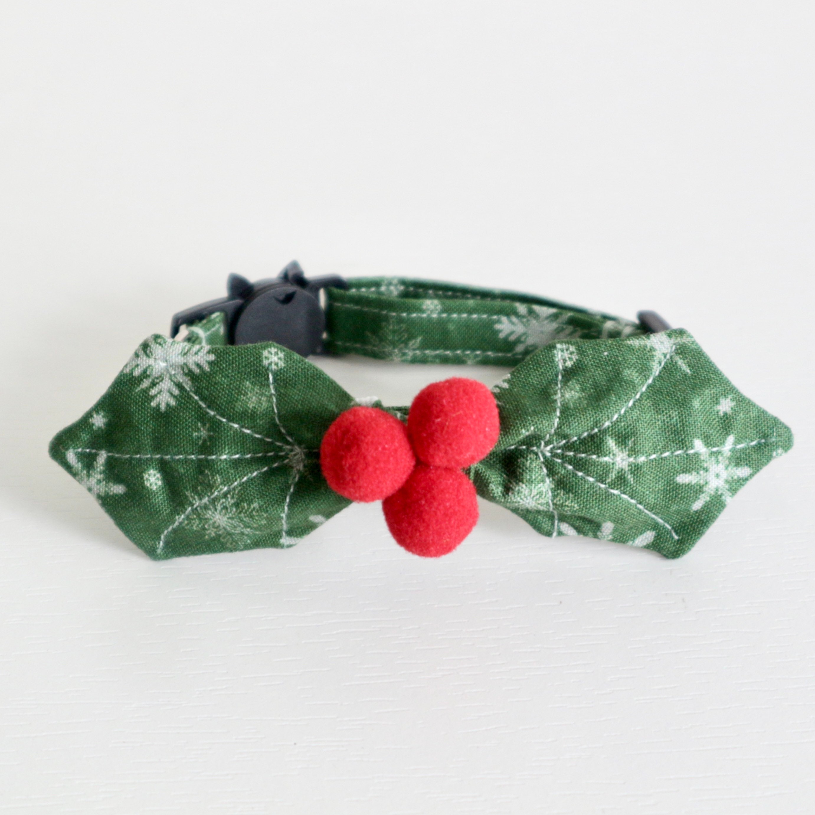 Cat Collar Holly Berry Collar Cat Christmas Cat Collar Etsy