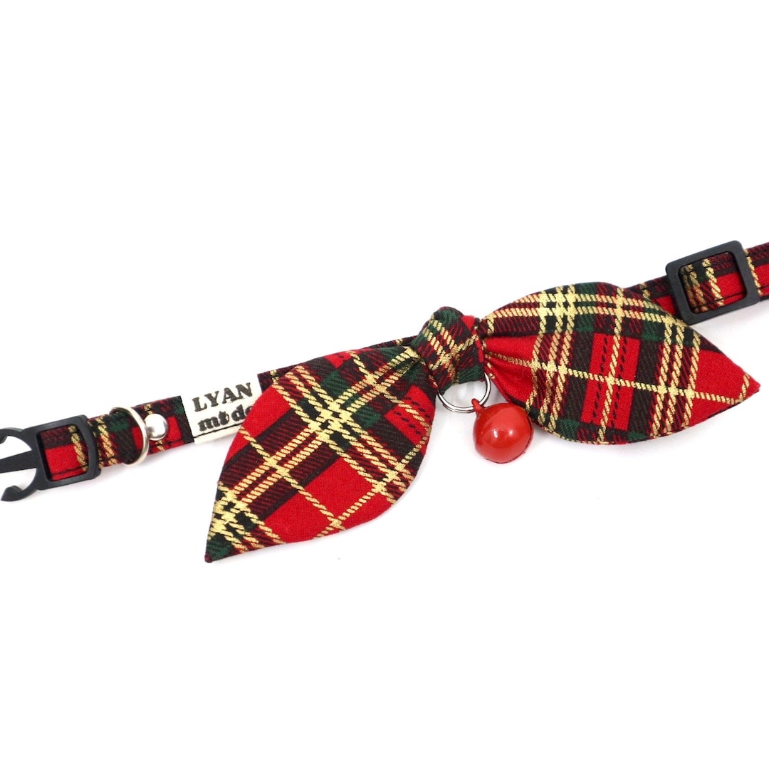 Xmas Cat Collar, Bunny Ear bow collar, Christmas cat collar, Styled collar, Unique cat collar, Cat gifts, Gift for cat lovers