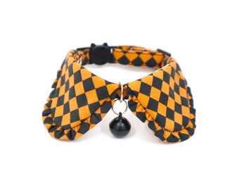 Halloween Cat Collar, Shirt cat collar, Minimalist, Spooky season cat collar, Styled cat collar, Unique cat collar, Safety Breakaway Buckle