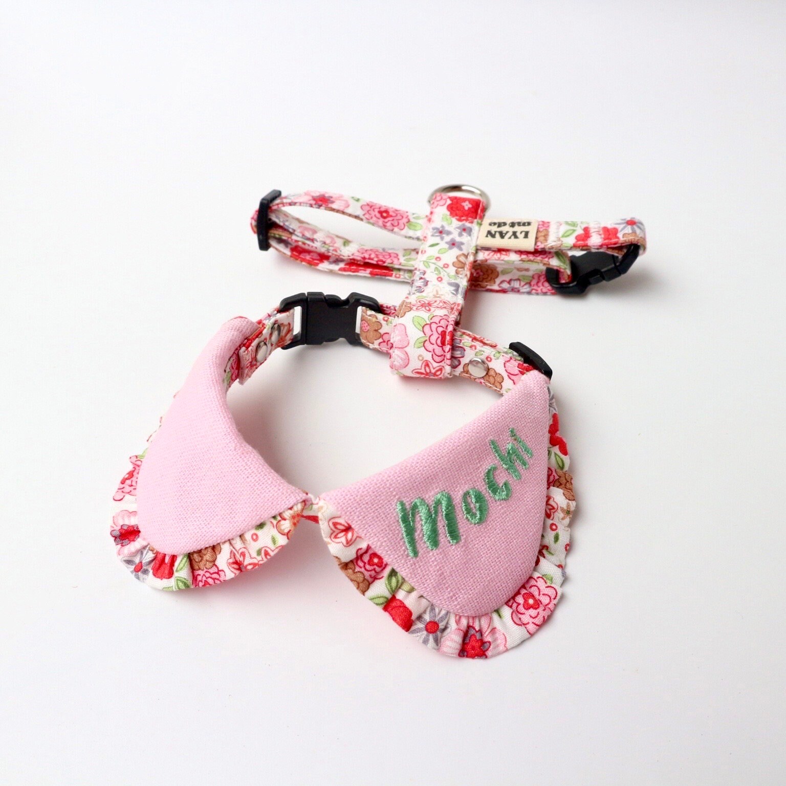 Two-in-one Cute Cat Dog Harness, Pink Flowers Floral Cat Harnesses ...