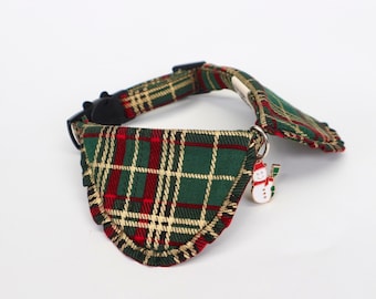 Christmas Style Cat Collar, Shirt cat collar, Star cat collar, Christmas cat collar, Safety collar with bell, Cat gifts, Gift for cat lovers