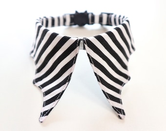 Halloween Cat Collar, Shirt cat collar, Spooky season cat collar, Black and white collar, Styled cat collar, Unique cat collar