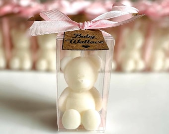 Teddy bear candle | personalised bear favours | Scented bear favours | Baby shower favours | teddy bears picnic | teddy bear favours |