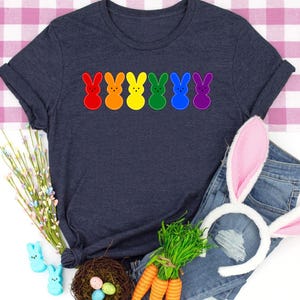 Bunny Pride Shirt, Easter LGBTQ T-shirt, LGBTQ Pride Shirt, Easter Rainbow Shirt, Bunny Rainbow T Shirt, Gay Pride Tee, Pride Shirt