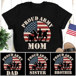 Proud Army Mom Shirt, Basic Training Graduation T-Shirt, Military Mom Tee, US Army Family Gift, Boot Camp Graduation Shirt, Soldier Mom Gift