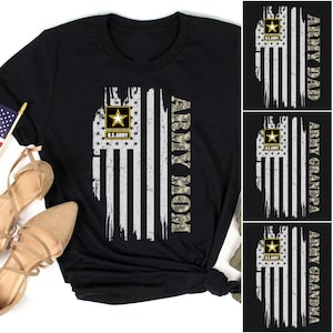 Proud Army Mom Shirt, Army Dad, Army Grandma, Army Grandpa, Custom Army Family Tshirts, Proud Army Family Shirts, Military Family Gift