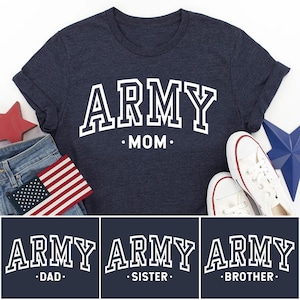 Armee Mama Papa Schwester Bruder Shirt, stolze Armee Familie T-Shirt, Grundschulung Abschluss Geschenk, militärische Unterstützung T-Shirt, Boot Camp Bekleidung