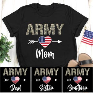Proud Army Mom Shirts, Military Mom Shirt, Custom Army Mom Gift, Personalized Army Family Shirts, Soldier Mom Shirt, Military Family Tshirt