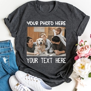 Custom Family Photo with Dog Shirt, Family Together Shirt, Dog Lover Shirt, Custom Dog Shirt, Personalized Family Picture T-Shirt