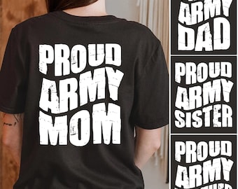 Proud Army Mom Shirt, Military Mom T-Shirt, Basic Training Graduation Gift, US Army Family Gift, Soldier Mom Shirt, Custom Army Family Shirt