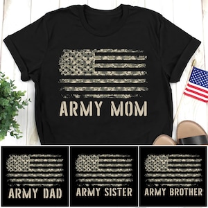 Custom Army Mom Dad Brother Sister Shirts, Proud Army Family Tees, Boot Camp Graduation Outfits, Military Support Shirt, Army Pride Tees