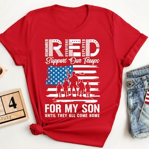RED Gedenken an alle eingesetzten Shirt, militärische Unterstützung T-Shirt, RED Freitag Vaterländischen Shirt, Armee Mutter Geschenk, unterstützen unsere Truppen T-Shirt, USA Pride