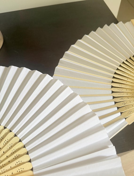 Paper fans for wedding favour