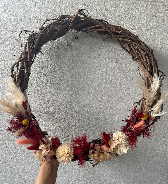 Christmas Wreath with dried flowers