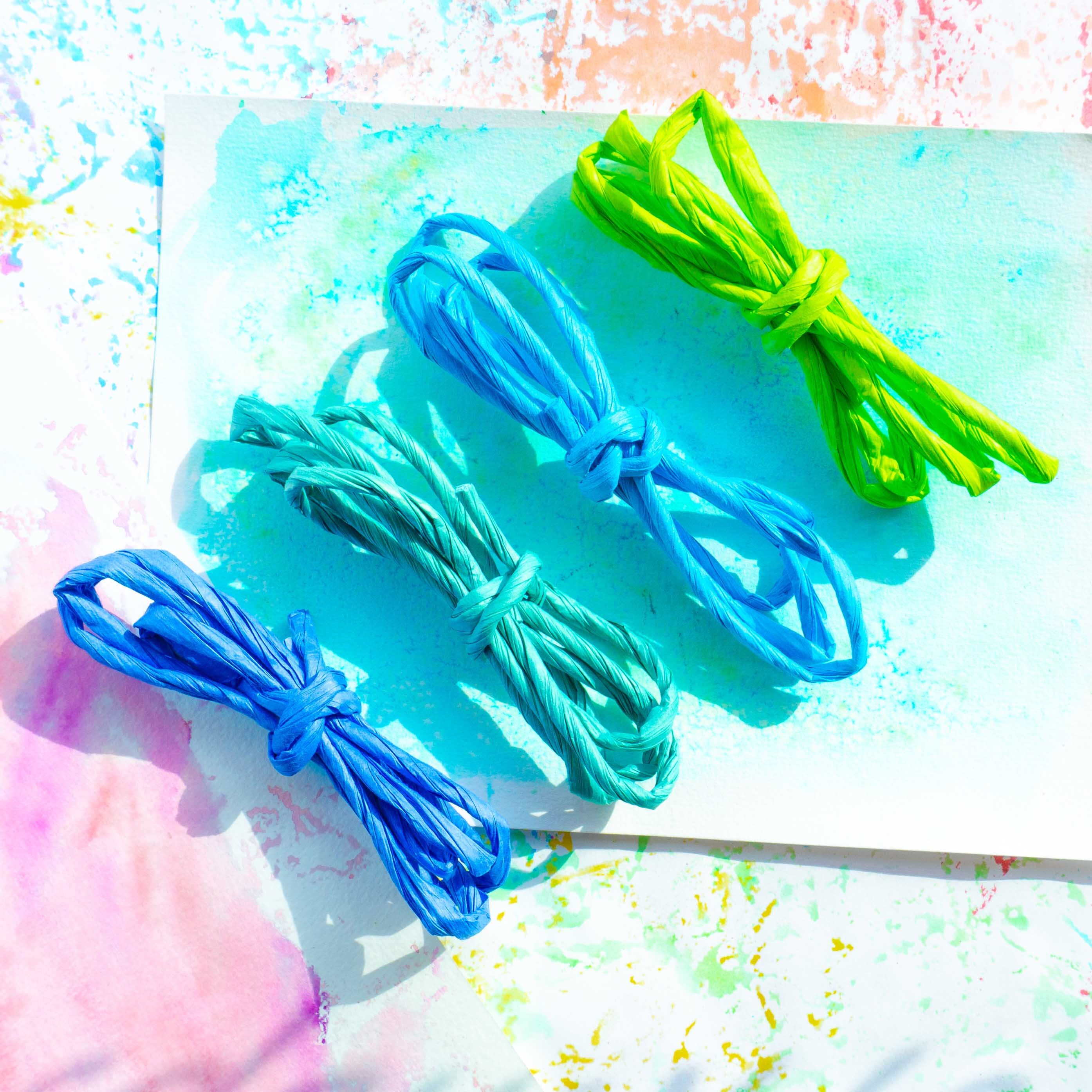 Fil De Papier Kraft 3 Couleurs 3x200m - 2 Mm, Naturel Pour Bouquets, Cadeaux, DIY Mariage Noël
