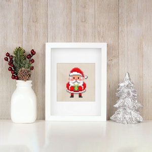 Santa PDF Cross Stitch Pattern, DIY Christmas Ornament, Gift, Beginner ...