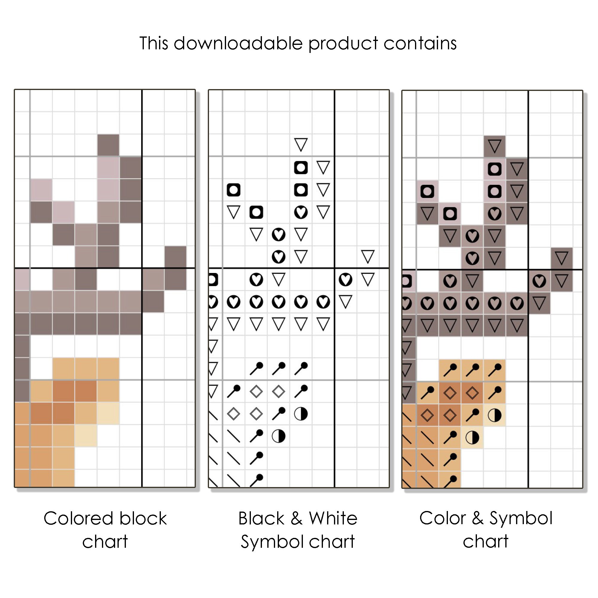 Deer PDF Cross Stitch Pattern DIY Christmas Ornament Gift - Etsy