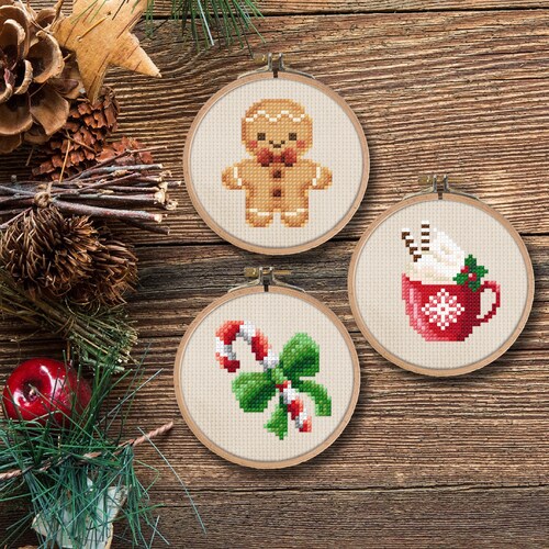 Hot Chocolate PDF Cross Stitch Pattern DIY Christmas Etsy
