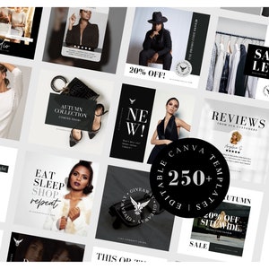 Fashion Boutique Social Media Templates, Fashion Influencer Templates, Retail Business Social Media Template Kit, Instagram Story Templates