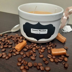 Caramel Macchiato scented 100% soy candle