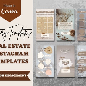 Instagram Templates For Realtors | Real Estate Instagram Story Questions | Real Estate Social Media Templates | Instagram Story Templates