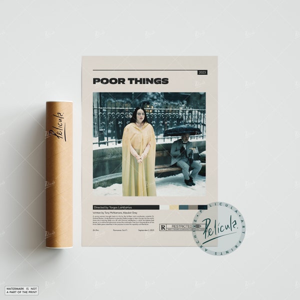 Poor Things Poster | Yorgos Lanthimos | Minimalistisches Filmposter | Vintage Retro Kunstdruck | Individuelles Poster | Wand Kunstdruck | Wohndeko