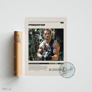 Predator Poster | John McTiernan | Minimalist Movie Poster | Vintage Retro Art Print | Custom Poster | Wall Art Print | Keanu Reeves