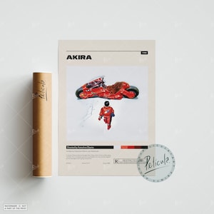 Akira Poster | Katsuhiro Otomo | Minimalist Movie Poster | Vintage Retro Art Print | Anime Poster | Wall Art Print | Home decor