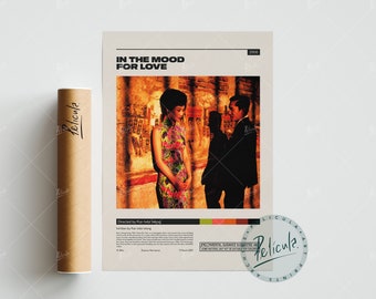 In the Mood for Love Poster | Kar-Wai Wong | Minimalistisches Filmposter | Vintage Retro Kunstdruck | Individuelles Poster | Wand Kunstdruck | Wohndeko