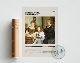 Sense and Sensibility | Emma Thompson | Minimalist Movie Poster | Vintage Retro Art Print | Custom Poster | Wall Art Print | Home Decor