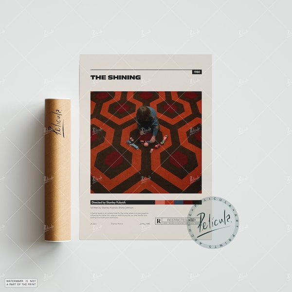 The Shining | Stanley Kubrick | Minimalist Movie Poster | Vintage Retro Art Print | Custom Poster | Wall Art Print | Home Decor