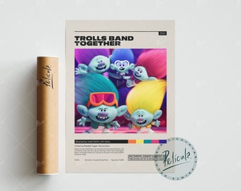 Trolls Band Together | Walt Dohrn & Tim Heitz | Minimalist  Poster | Vintage Retro Art Print | Custom Poster | Wall Art Print | Home Decor