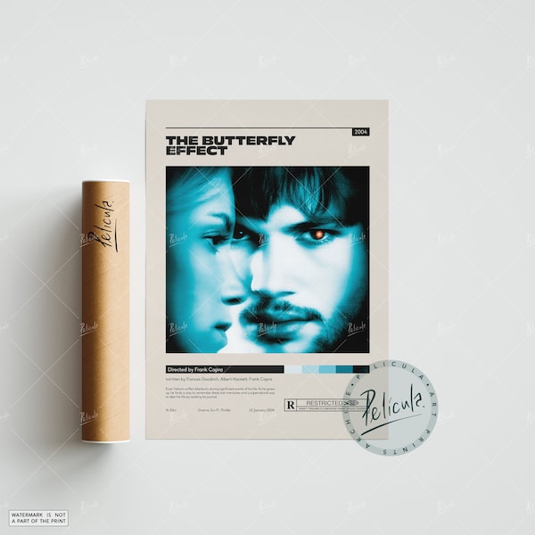 The Butterfly Effect Poster | Eric Bress | Minimalistisches Filmposter | Vintage Retro Kunstdruck | Individuelles Poster | Wand Kunstdruck | Wohndeko