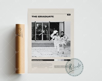 The Graduate | Mike Nichols | Minimalist Movie Poster | Vintage Retro Art Print | Custom Poster | Wall Art Print | Home decor