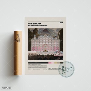 The Grand Budapest Hotel | Wes Anderson | Minimalist Movie Poster | Vintage Retro Art Print | Custom Poster | Wall Art Print | Home decor