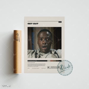 Get Out | Jordan Peele | Minimalist Movie Poster | Vintage Retro Art Print | Custom Poster | Wall Art Print | Home decor