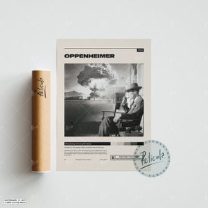 Oppenheimer Poster | Christopher Nolan | Minimalist Movie Poster | Vintage Retro Art Print | Custom Poster | Wall Art Print | Home decor