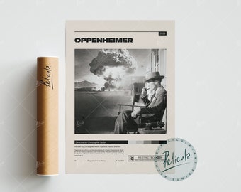 Oppenheimer Poster | Christopher Nolan | Minimalist Movie Poster | Vintage Retro Art Print | Custom Poster | Wall Art Print | Home decor