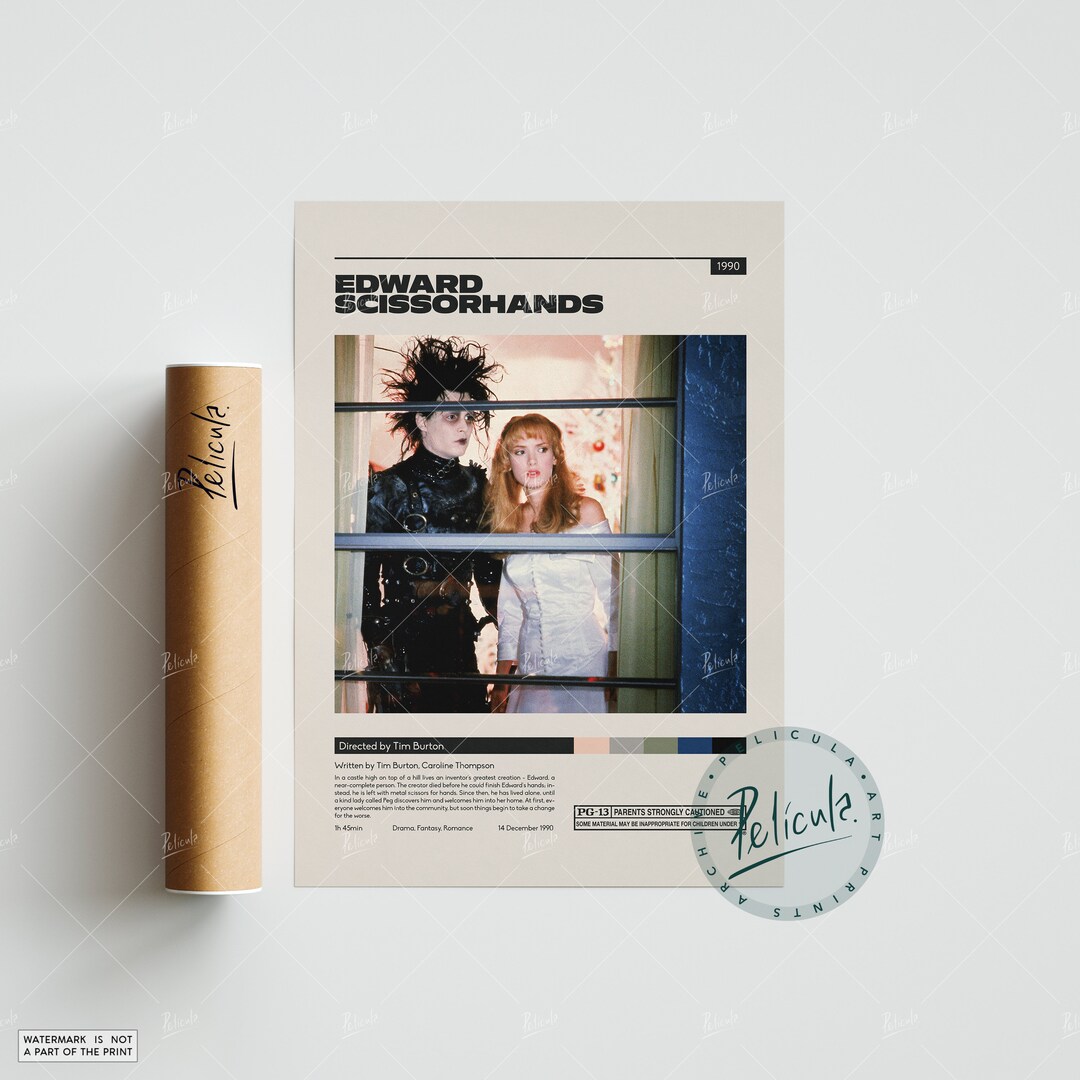 Edward Scissorhands Tim Burton Vintage Retro Art Print Wall Art Print ...