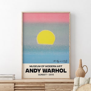 Andy Warhol Print, Andy Warhol Sunset, Warhol Print, Andy Warhol Poster, Pop Art Print, Andy Warhol Print Download, Digital Prints