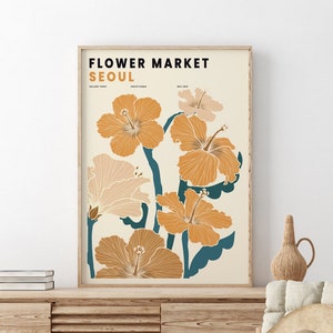 Flower Market Seoul, Flower Market Print, Botanical Print, Flower Market Poster, Printable Wall Art, Flower Poster, Digital Download
